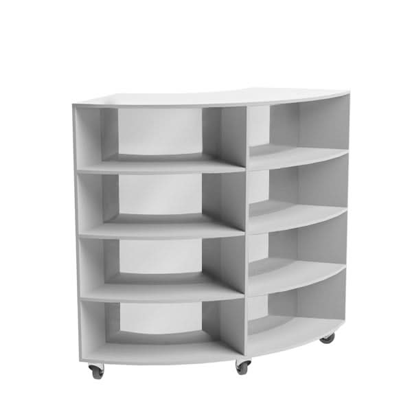 Curved Mobile Bookcase