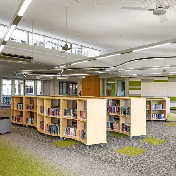 Curved Mobile Bookcase