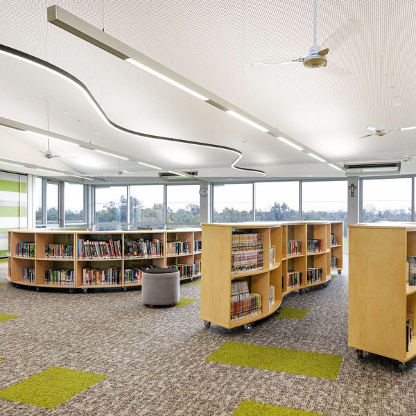 Curved Mobile Bookcase