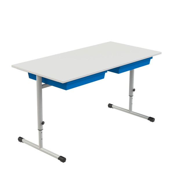 Eduflex Double Desk T Leg With Trays