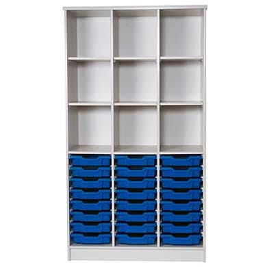 Flexistack® - 1910 Cabinet, 6 Shelves + 24 Shallow Trays