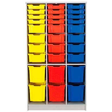 Flexistack® - 1910 Cabinet, 12 Shallow, 12 Deep + 6 Jumbo Trays