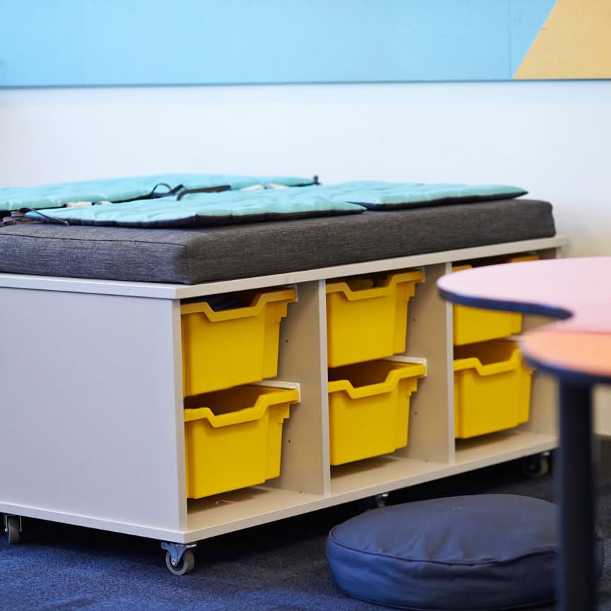 Top View Seating Storage Flexistack® Storage Seat