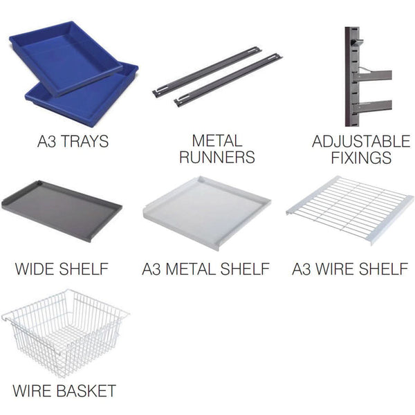 Gratnells A3 Tray - Metal Frame