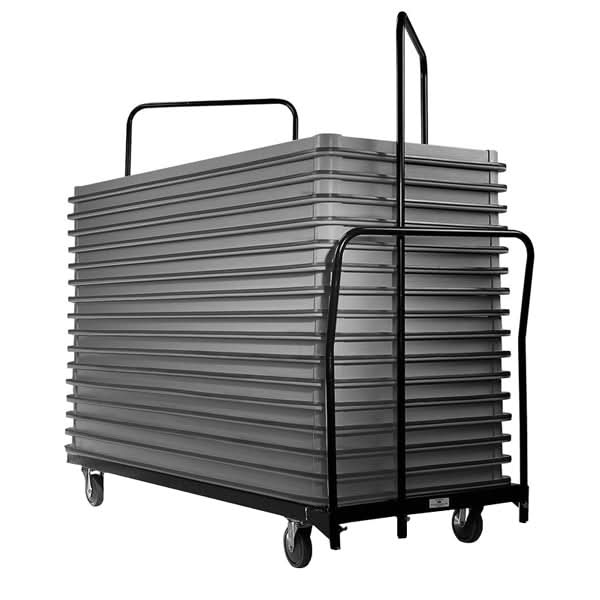 Stack Table Cart Buy Flat Stack Trestle Table Cart | Auditorium & Events | Office Line